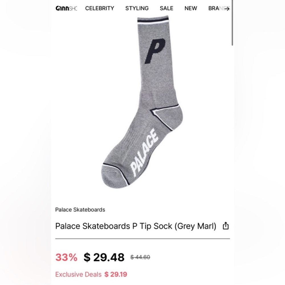 X5 New Palace Talking Sock 'Grey Marl'
One Sz - Picture 2 of 5